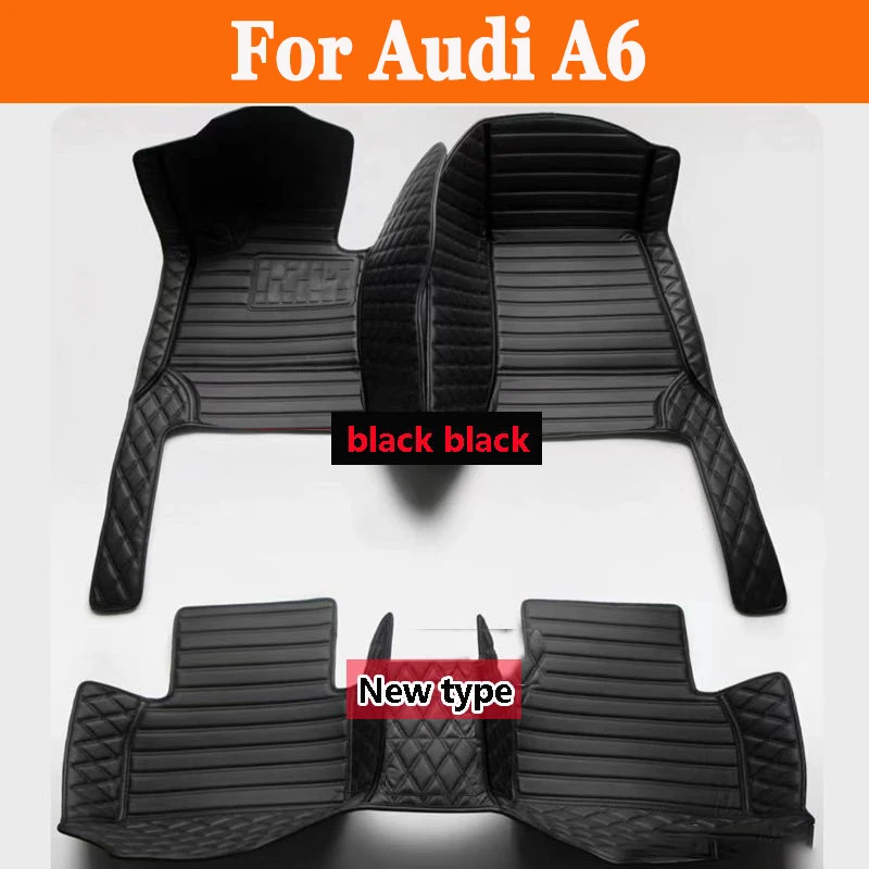 

Car Floor Mats For Audi A6 C6 4F C7 4G Avant Wagon 2007~2018 Luxury Leather Mat Anti Dirt Pad Durable Carpet Car Accessories