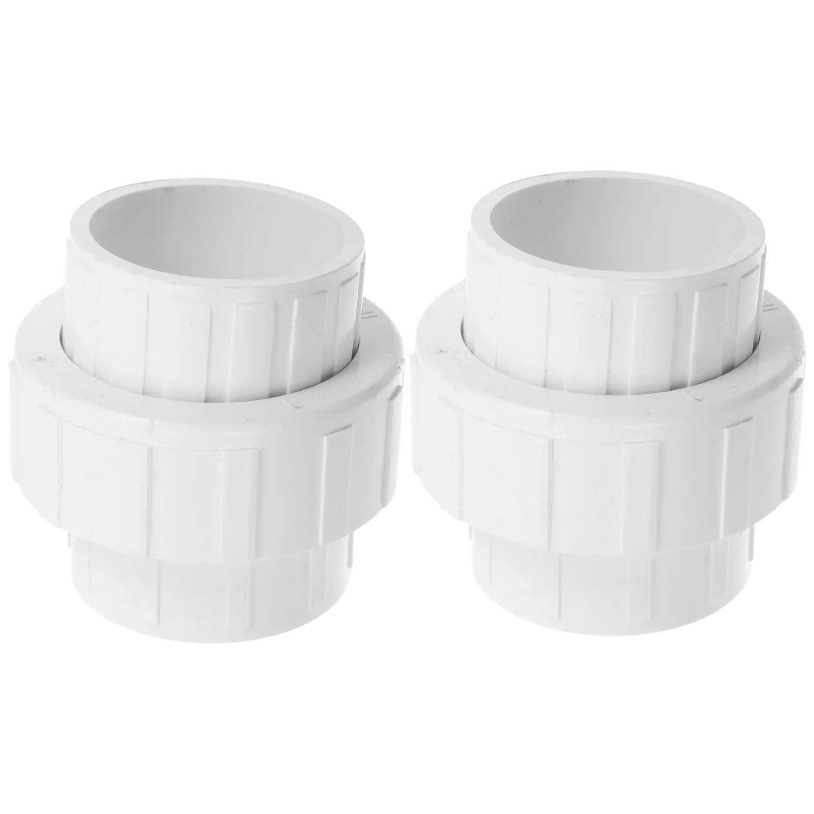 

2Pcs PVC Union Coupling Plastic Pipe Fitting O-Ring Sealed for Irrigation Pools Indoor Plumbing Reliable Connector