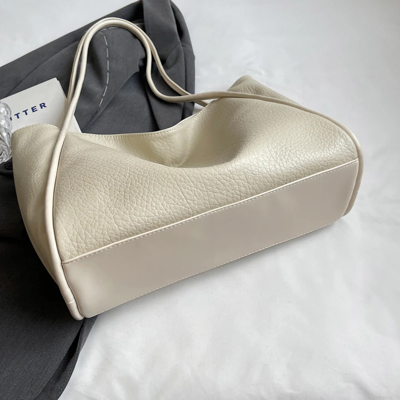 Weiche Leder frauen Tasche Hohe Kapazität Schulter Frauen Tasche Einfache Einfarbig Handtasche Geldbörse Weibliche Top-Griff Tasche Büro handtasche – Detail 13