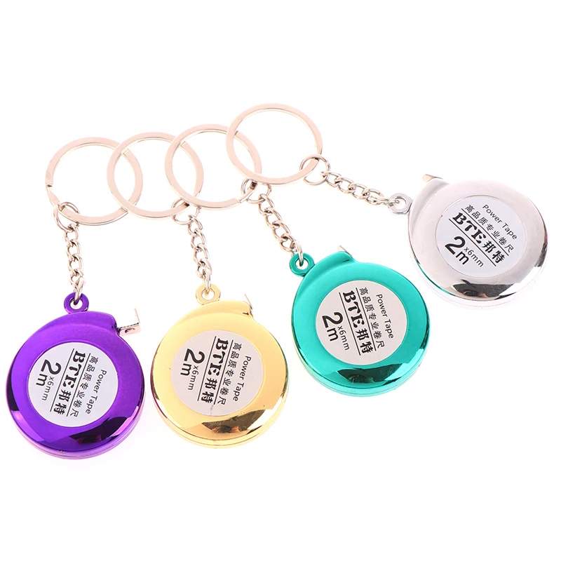 Innovative And Practical 2m Delicate Multipurpose Measure Gift Small Steel Ruler Portable Mini Cute Keychain Tape Measure