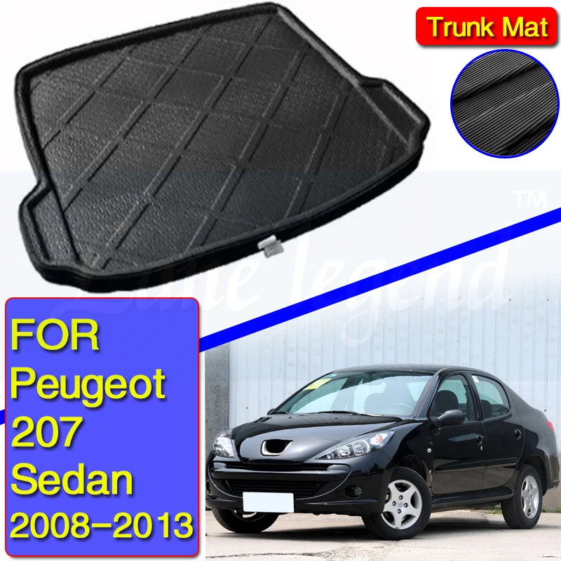 

Rear Cargo Liner Boot Mat Tray Mud Waterproof Pad Protector Tailored Trunk Liner For Peugeot 207 2008-2013 Sedan 2009 2010 2011