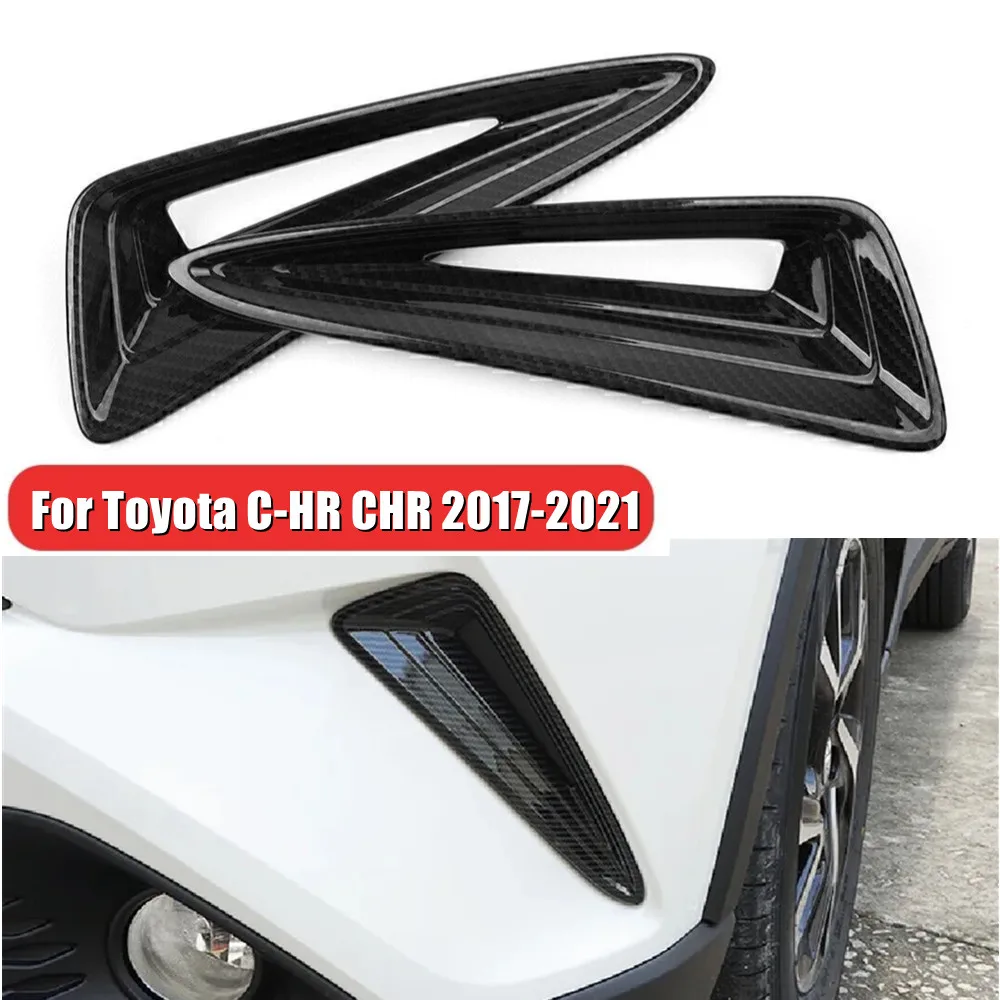 

Для Toyota C-HR 2016-2018: Левая и правая накладки на противотуманные фары, решетка переднего бампера, накладки на брови, автомобильные аксессуары