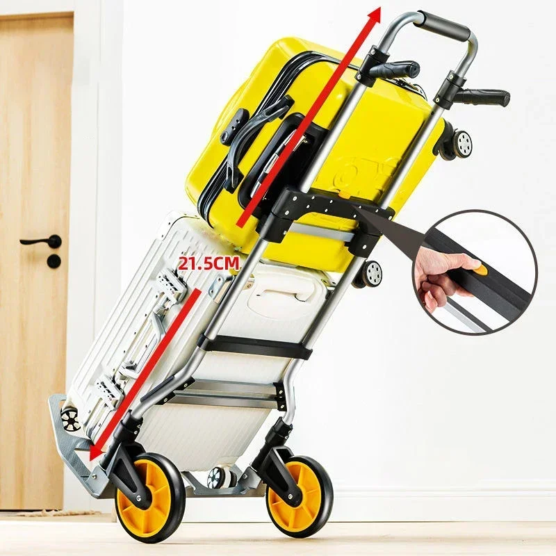 

Легкая алюминиевая складная портативная складная тележка для багажа, удобная для путешествий, покупок