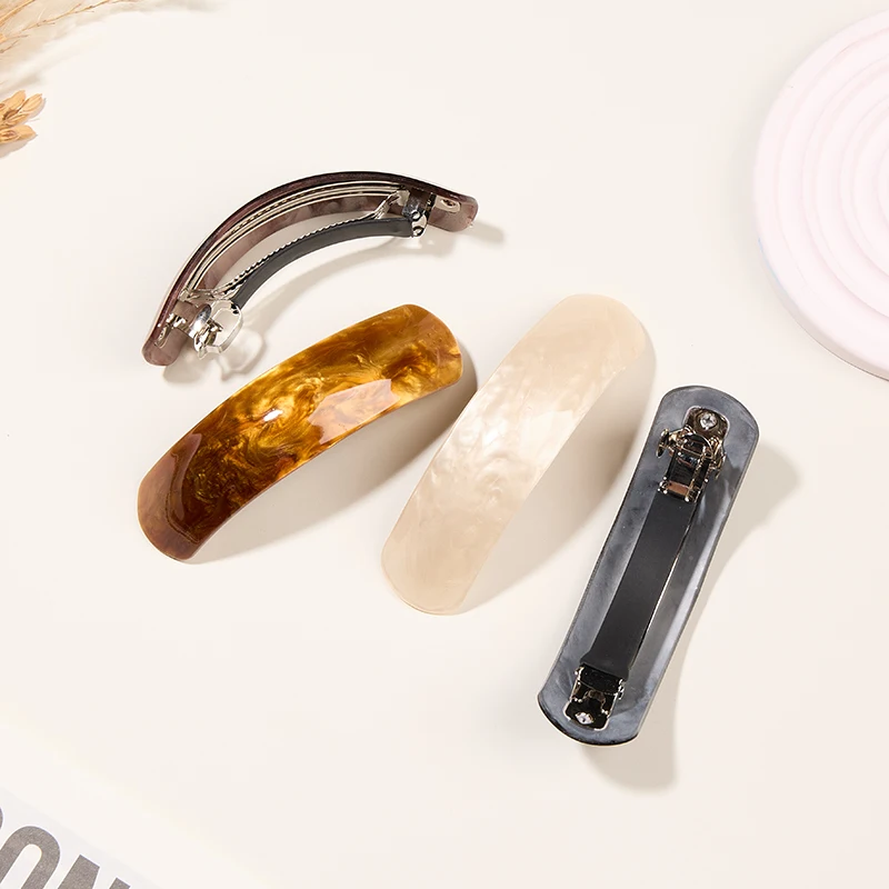 Pinzas para el cabello grandes para mujer, 4 colores, pinzas para el cabello grandes y fuertes para el cabello grueso, pasadores de horquilla a la moda, tocados elegantes para niña