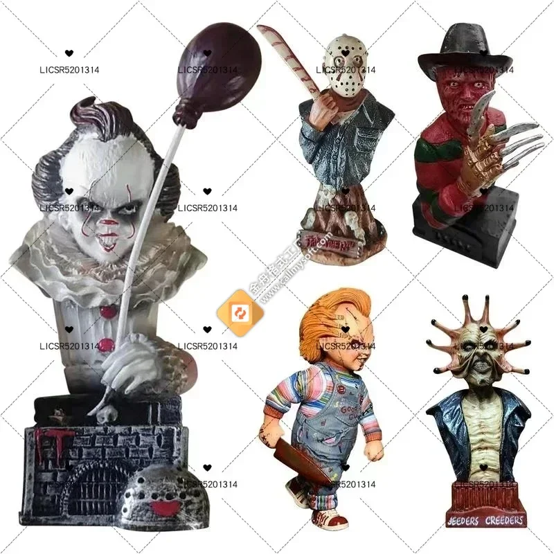 Ruby's Elm StreeT Fred Kruger Halloween Horror Movie Killer Statue Resin Crafts Killer Horror Atmosphere Desktop Gift home decor