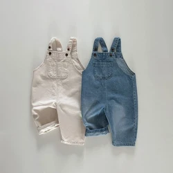 1 2 3 4 5 6 Years Baby Boys Girls Overalls Children Suspender Trousers Spring Autumn New Fashion Korean Style Straps Denim Pants