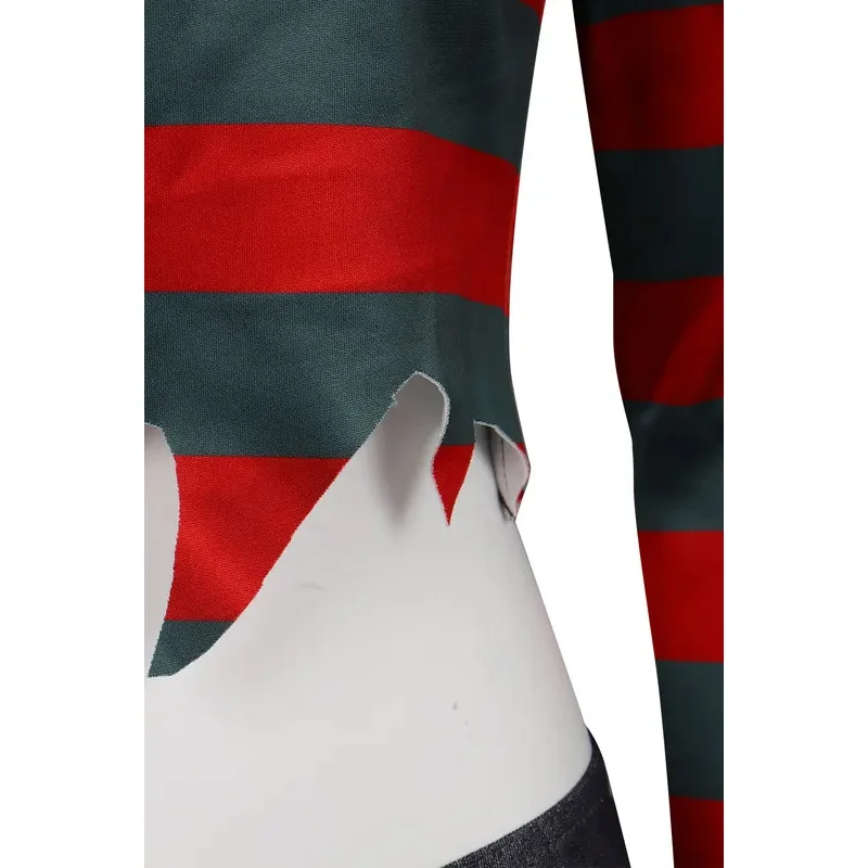 Freddy Krueger Cosplay Kostüm Albtraum Straße Horrorfilm Outfits Frauen Halloween Party Rollenspiel Kleidung Erwachsene Frau