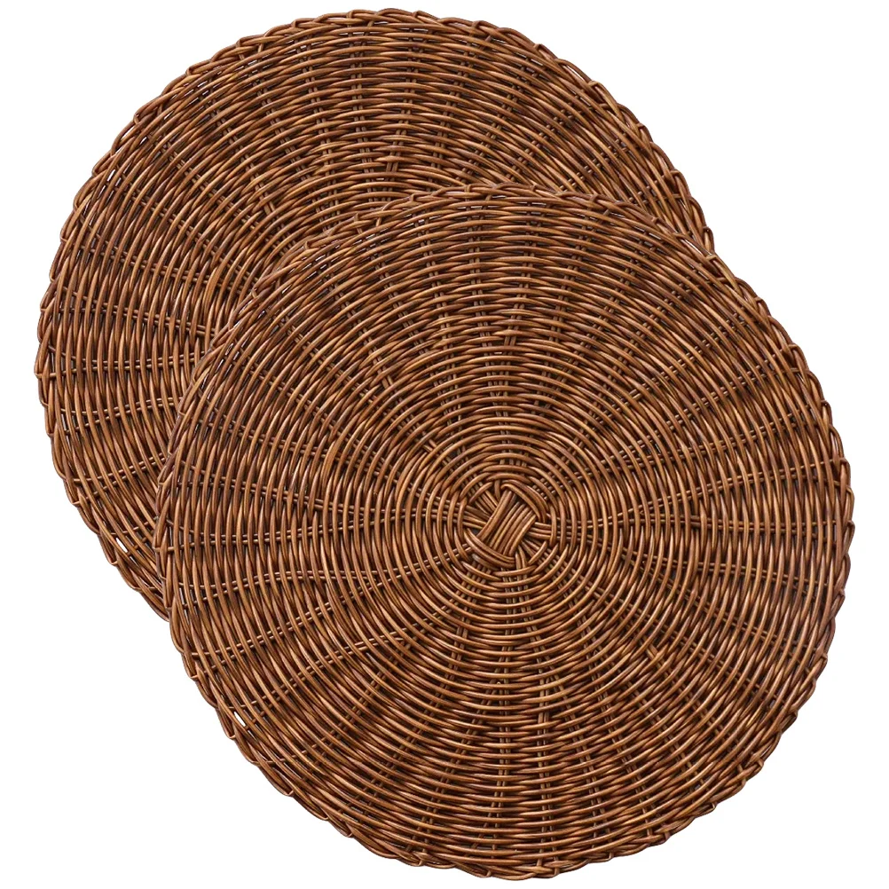 

Anti-Slip Heat-Resistant Place Mat Wear-Resistant Household Woven Dining Table Mat Decorative Flatware Pad for Cups Bowls