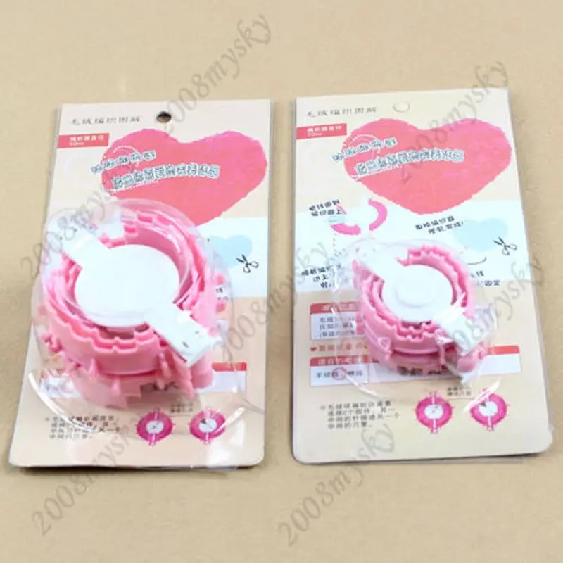 2X Size L+S Heart Pom Pom Maker Baby Fluff Ball Knitting Craft Tool