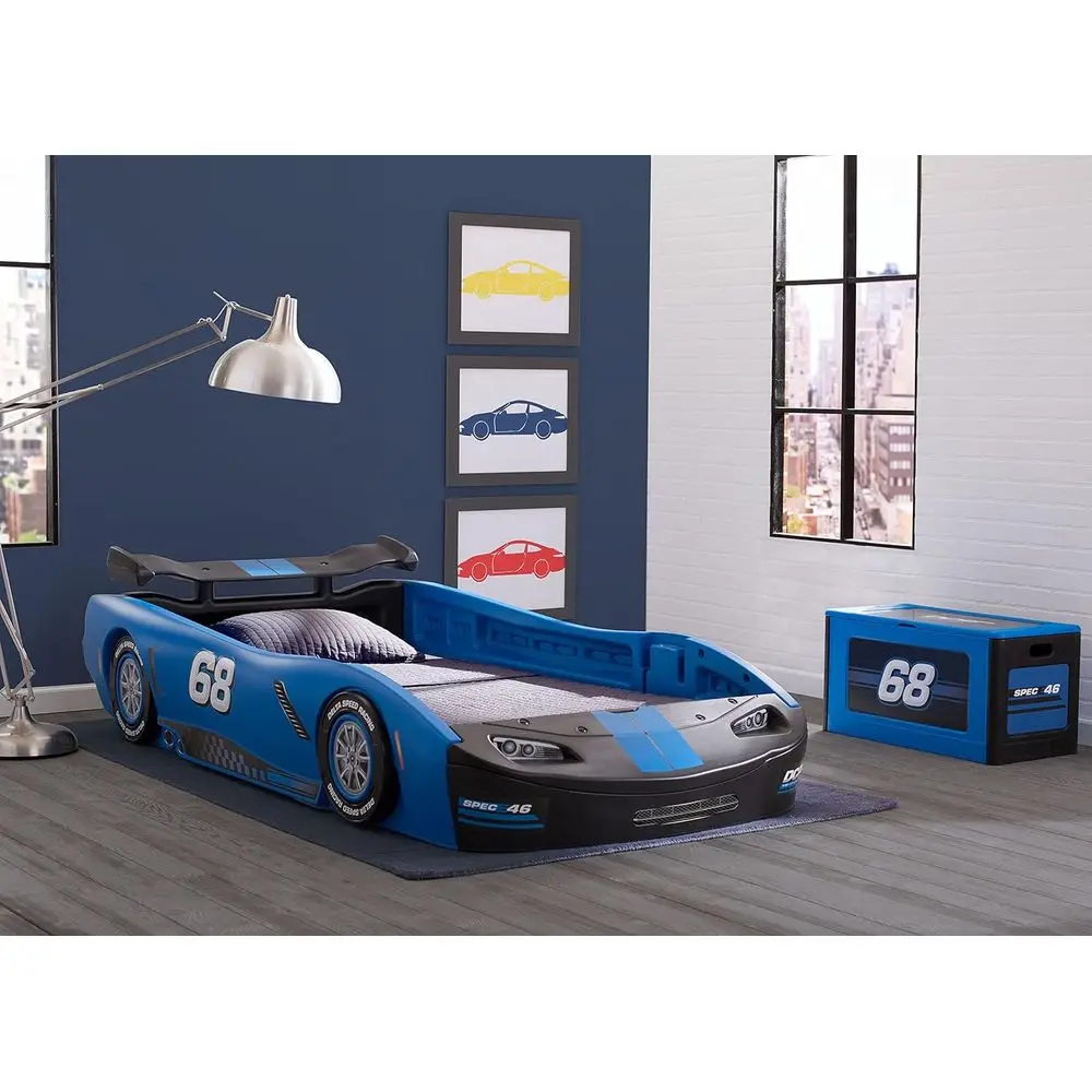 Cama Turbo Racer de doble ocupación azul