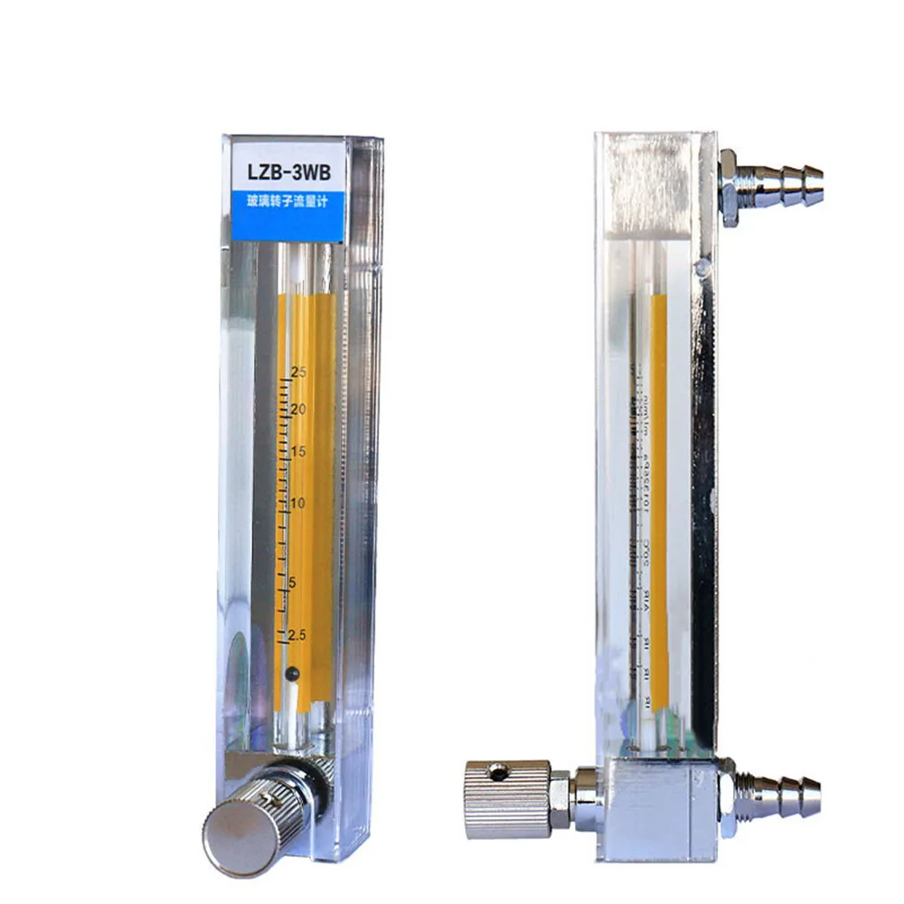 glass rotameter flow meter with control valve for Air float gas rotameter,it can adjust flow lzb3 gas LZB-3 16-160ml/min