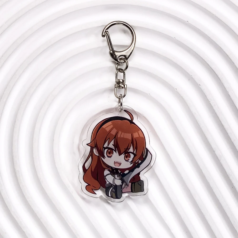 شخصيات أنيمي Mushoku Tensei الاكريليك سلسلة مفاتيح السيارة اكسسوارات حقيبة سحر الإبداعية على ظهره قلادة كيرينغ هدايا للأصدقاء