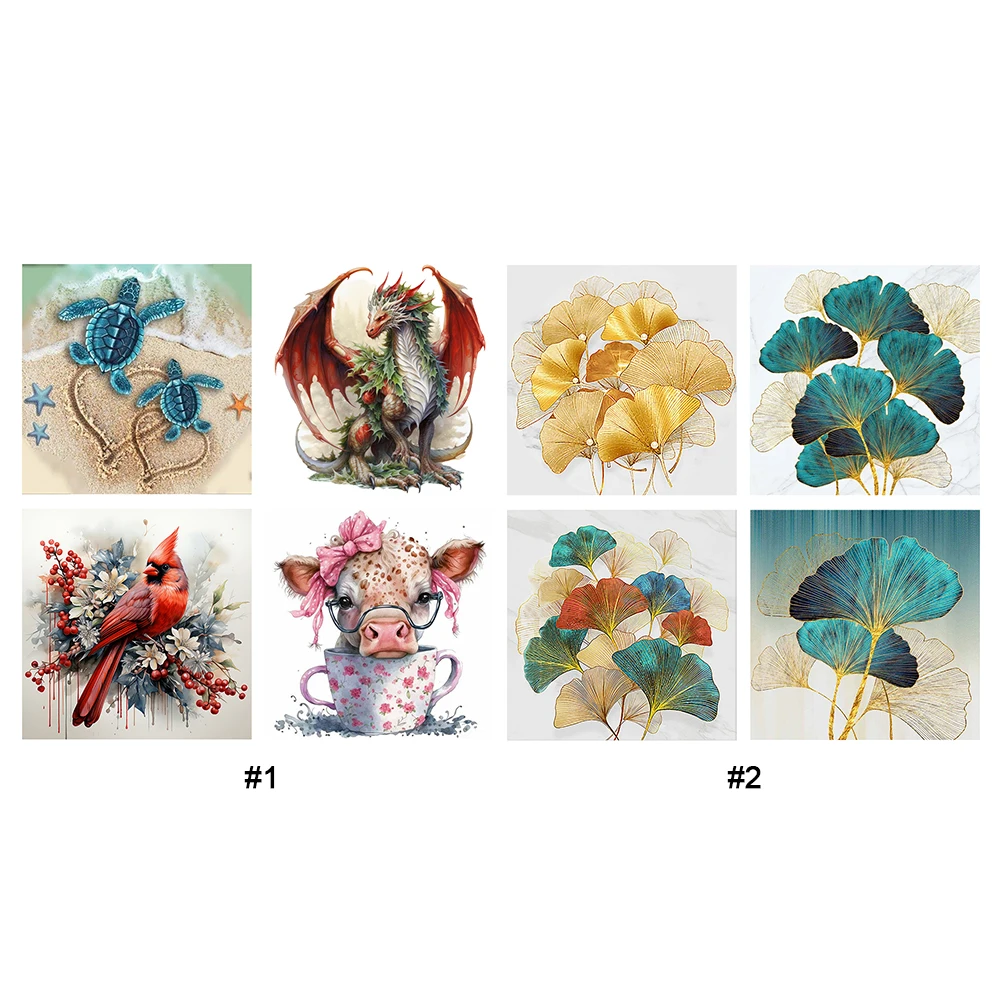 

4Pcs Animal Printed Cross Stitch Kit DIY 11CT Thread Art Needlework Home Decor