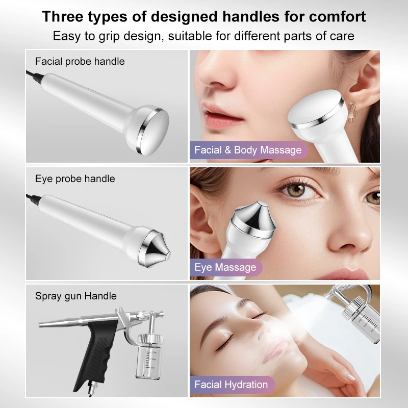 VLVEE 3 IN 1 Facial Beauty Machine Deep Cleaning Face Lifting Body SPA Massager Eye Care Home beauty device for women