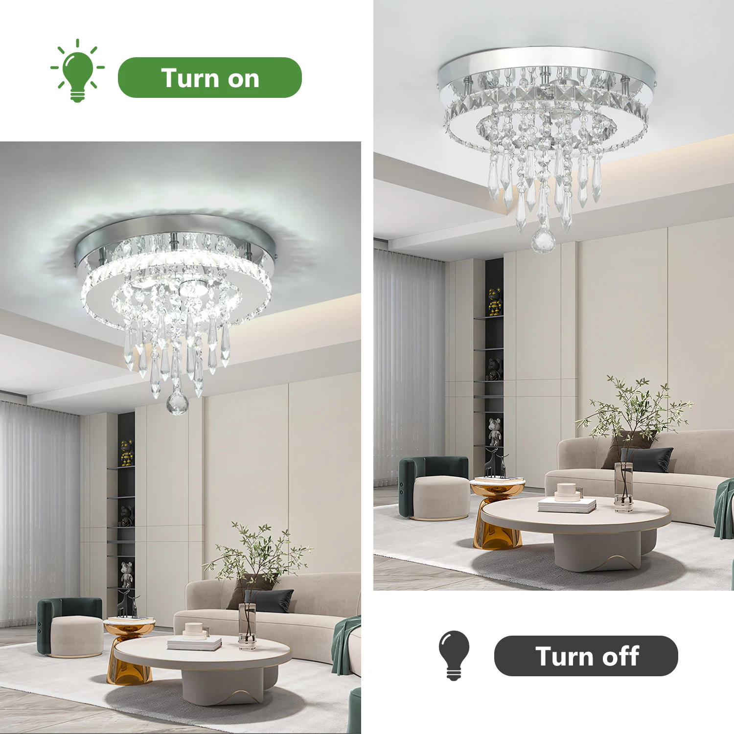 LED كريستال مصباح السقف عكس الضوء أضواء السقف كريستال الثريا قلادة غرفة المعيشة غرفة نوم المدخل غرفة الطعام المطبخ #5