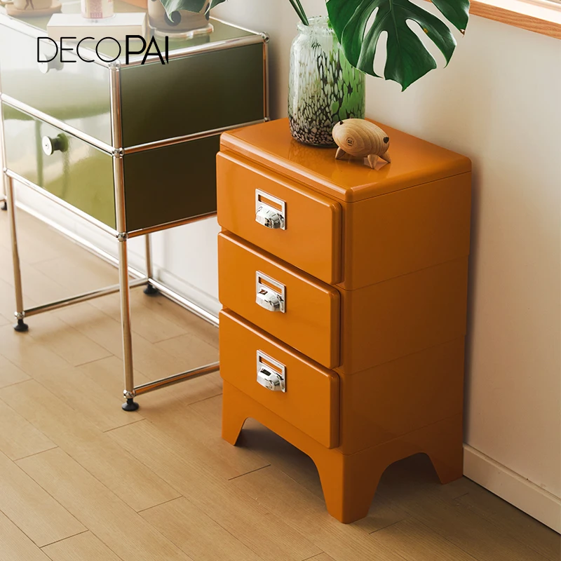 

Bedroom nightstand small modern simple sofa side cabinet File storage drawer cabinet Creative network red storage cabinet