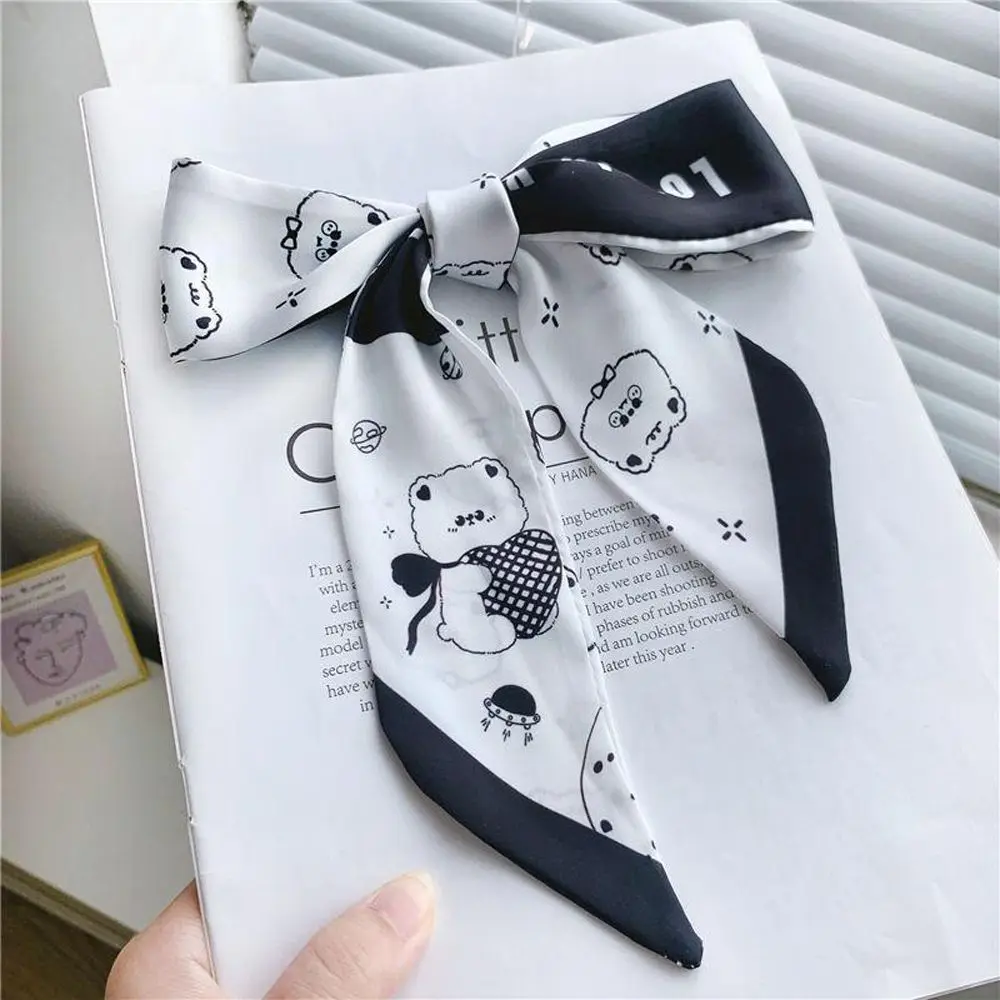 Multi-Function Rabbit Handle Bag Ribbons Long Ribbon Scarf Korean Style Neckerchief Pastoral Style Hair Band Women Hair Band