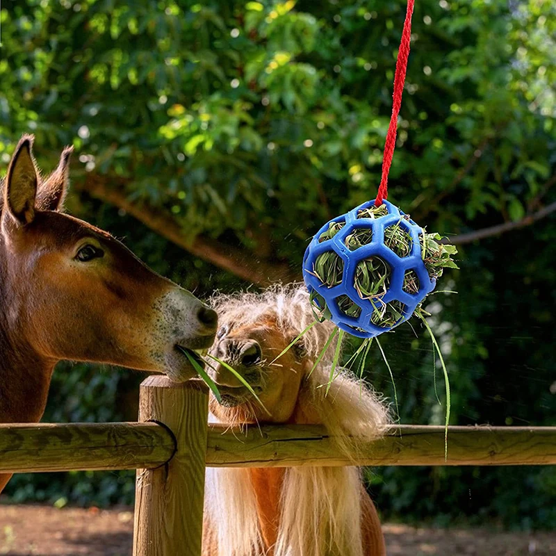 Horse Treat Ball Hay Feeder Toy Ball Hanging Feeding Toy for Horse Horse Goat Sheep Relieve Stress Horse Treat Ball