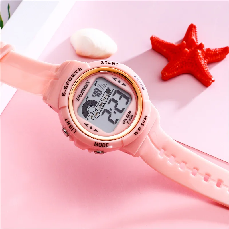 UTHAI C07 Kids Children's Electronic Watch Student Girl Boy Outdoor 5Bar Waterproof Sports Alarm Clock Multifunctional Watches
