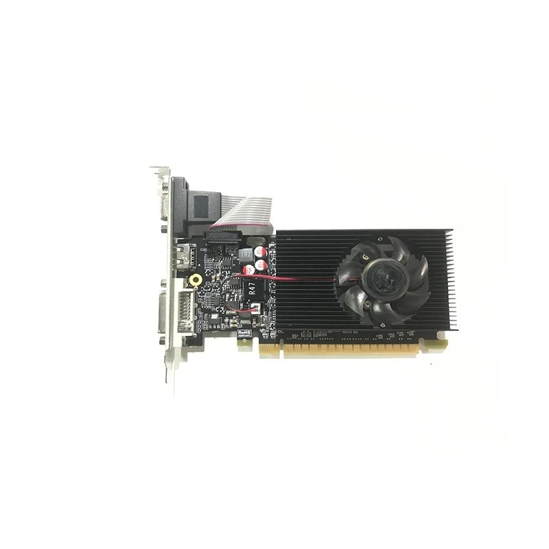 New packaging GT610 2G DDR3 memory small chassis half high dual screen entry graphics card