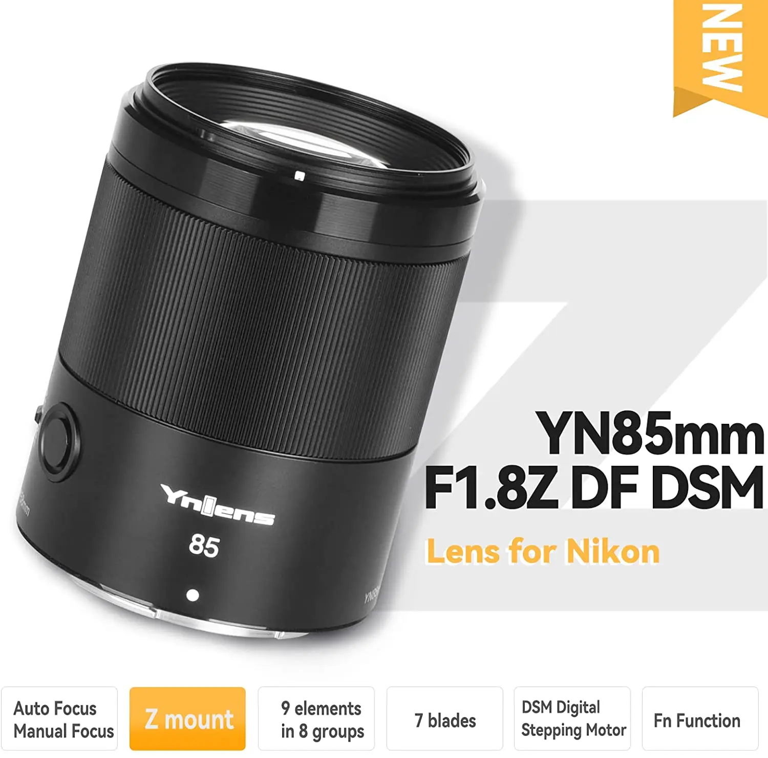 Yongnuo YN85MM F1.8Z DF DSM Full Frame Auto Focus Medium Telephoto Prime Lens for Nikon Z Mount Mirrorless Cameras