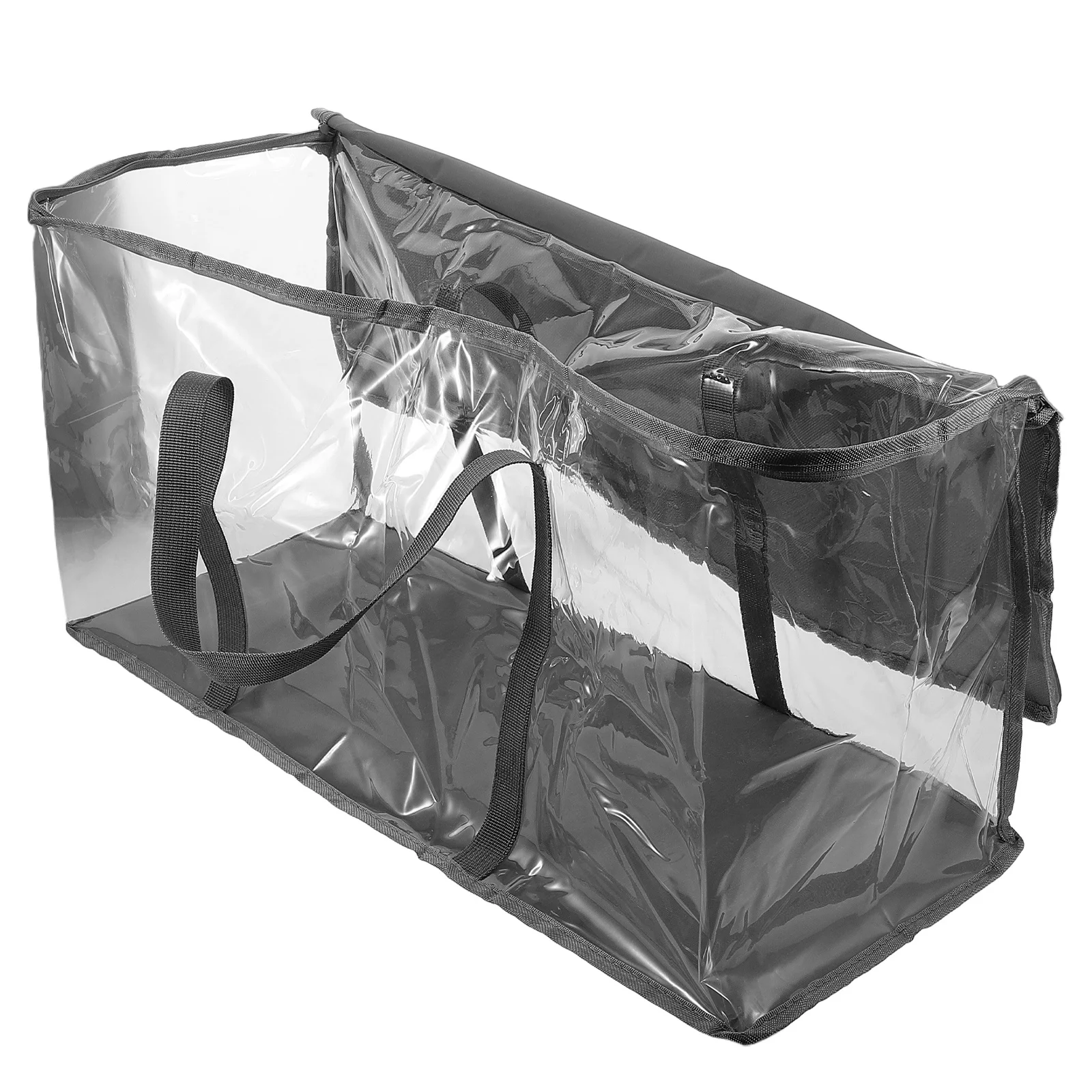 Foldable Clear Book Storage Container with Handles Multi Purpose Organizer for Classroom Dorm Room Books and Accessories