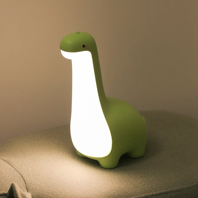 Dinosaur Night Light Cute Children Night Light Eye Protection Bedside Lamp USB Charging Room Decoration Children's Gift