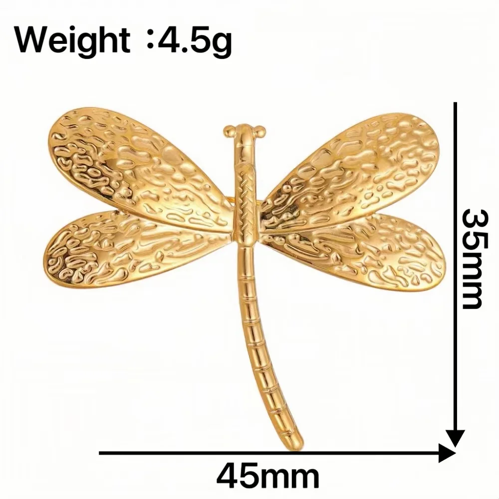 New fashionable dragonfly brooch with high-quality stainless steel material chest accessory suitable for women\'s daily wear
