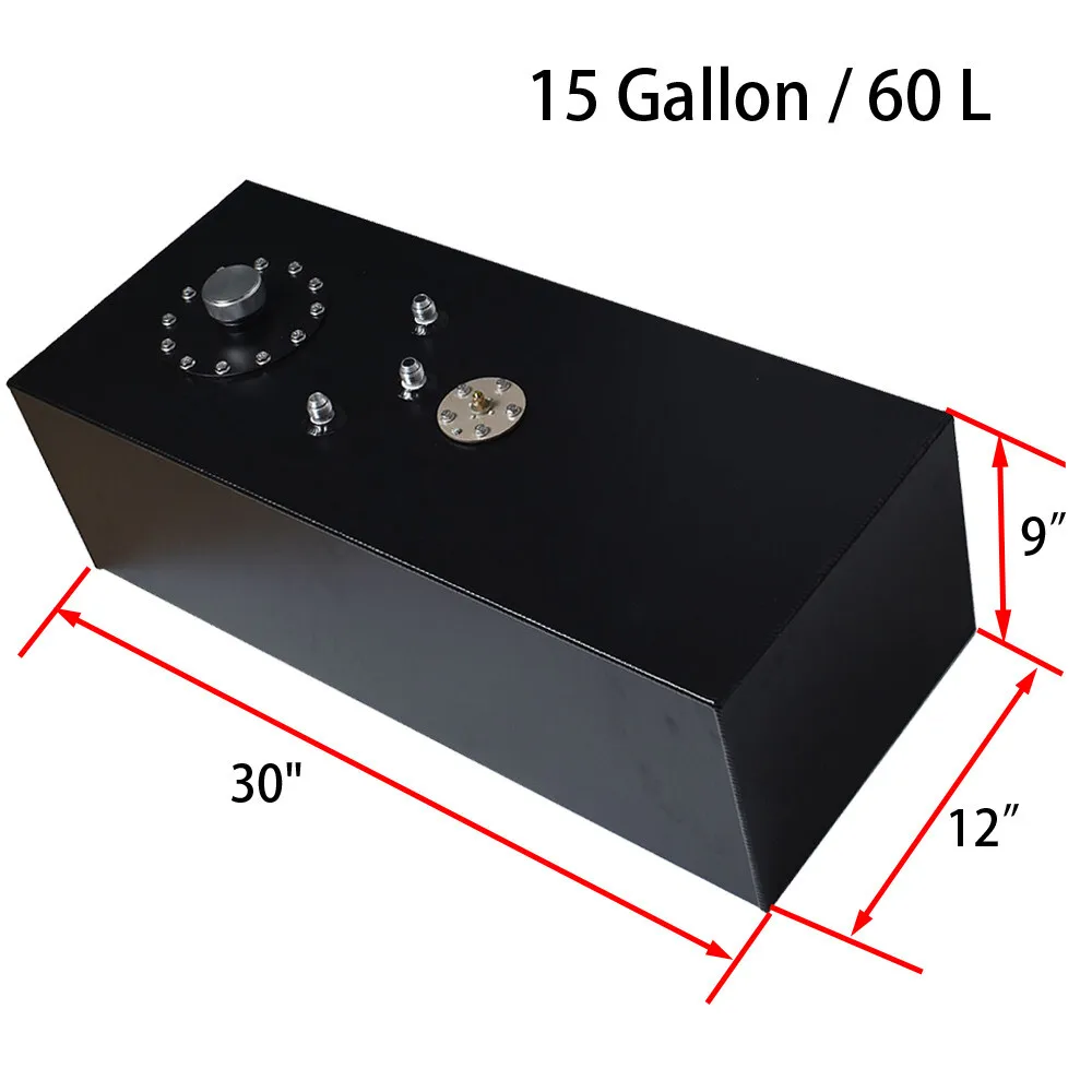 Алюминиевый тонкий топливный бак Labwork Race Drift, бензобак + датчик уровня, 15 галлонов, 60 л