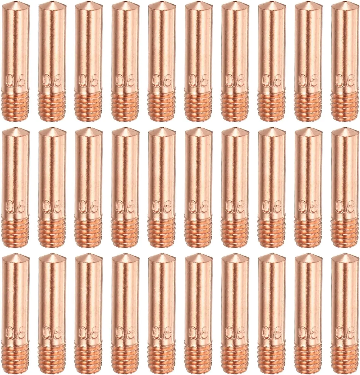 

30pcs MIG Welding Gun Contact Tip 0.030" Copper Welder Contact Tips Replacement Accessories for M-Series H-Series MIG Welding