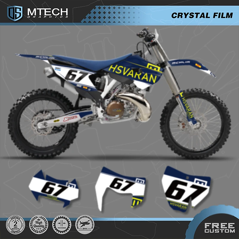 DSMTECH MOTOR Custom Team Graphics Decals Stickers Kit For Husqvarna Decal 14-15 TC FC TX FX FS 14 2015 2016 TE FE 125-450cc 003