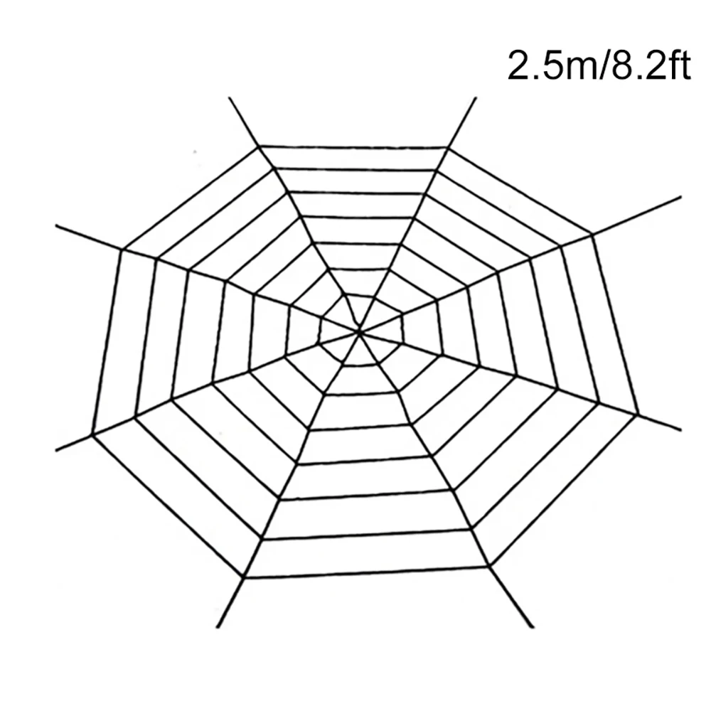 Halloween-Riesenspinnennetz, großes schwarz-weißes gruseliges Spinnennetz für die Heimdekoration im Freien – Detail 8