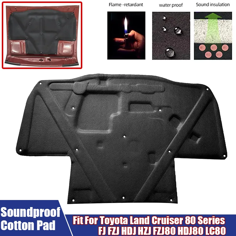 

Front Engine Soundproof Heat Insulation Cotton Car Accessories For Toyota Land Cruiser 80 Series FJ FZJ HDJ HZJ FZJ80 HDJ80 LC80