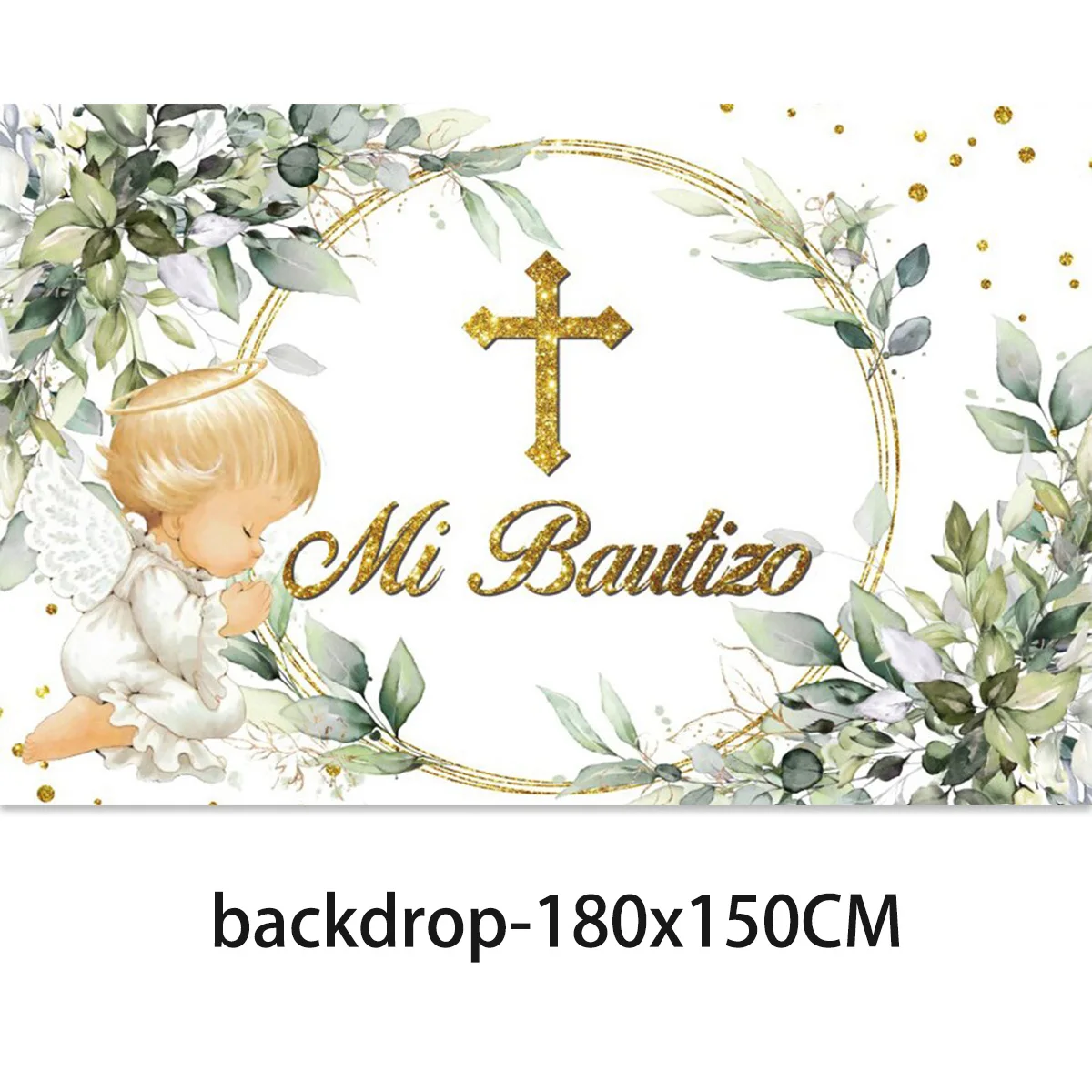 My First Holy Communion Party Decor Tableware God Bless Baptism Plate Cup Napkin Christening Backdrop for Kids Baby Shower Gifts