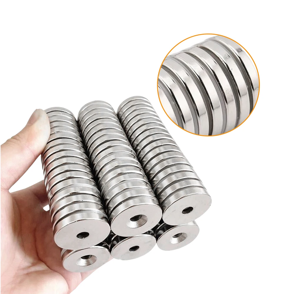 1/2/5/10/15/20/30PCS 30x3-5 Round Strong Powerful Magnets 30*3 mm Hole 5mm 30x5 Disc Countersunk Search Magnet 30x3-5mm 30*3-5