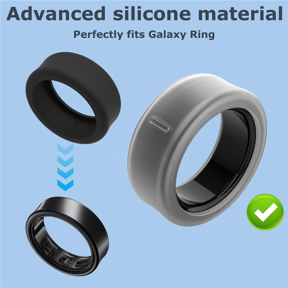 Silicone Elastic Ring Cover para Galaxy Ring, Treino externo, Shockproof Smart Ring Skin Case, Caso resistente a riscos