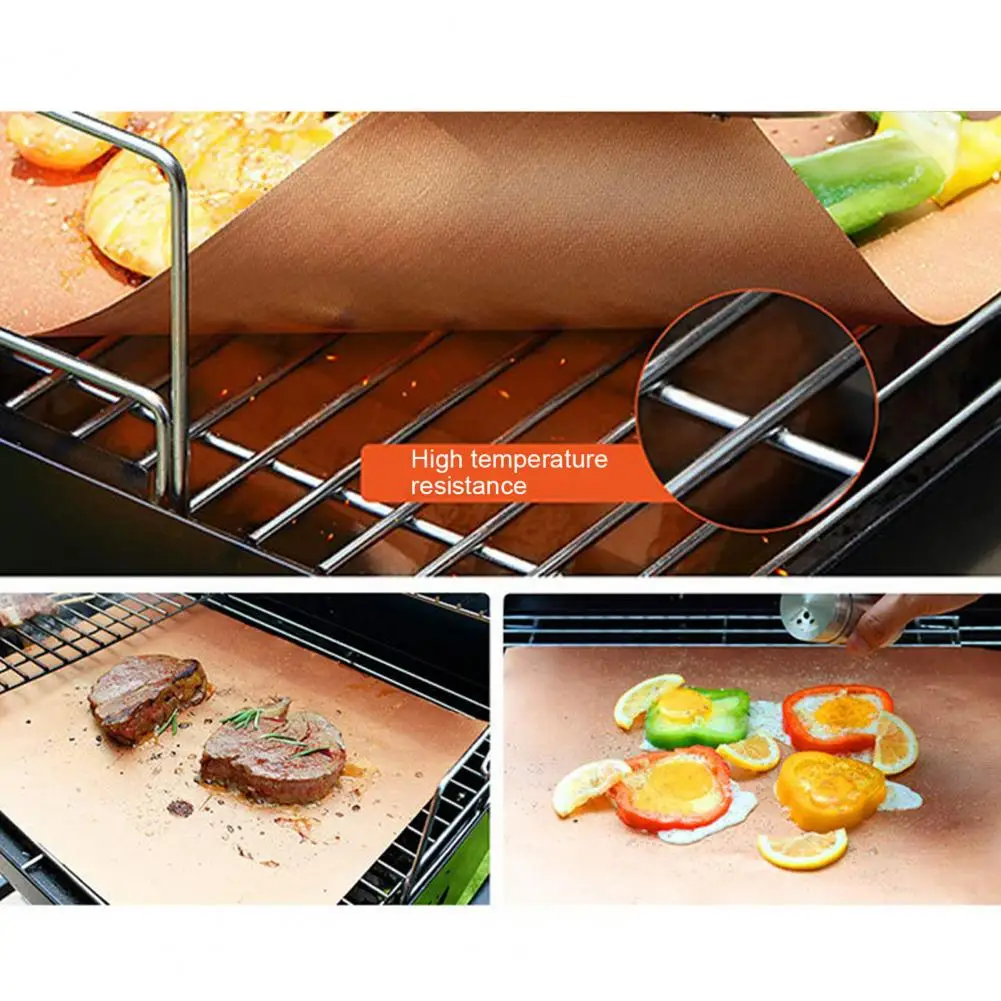 Reusable Oven Drip Liner Heavy Duty Bbq Mat Oven Liner Reusable Non-stick Stovetop Protector Heat Resistant Gas Toaster