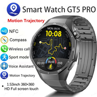 New HUAWEI Original GT5 PRO Smart Watch GPS NFC Blood Oxygen 1.53'' AMOLED Screen Heart Rate SmartWatch Battery Life Waterproof