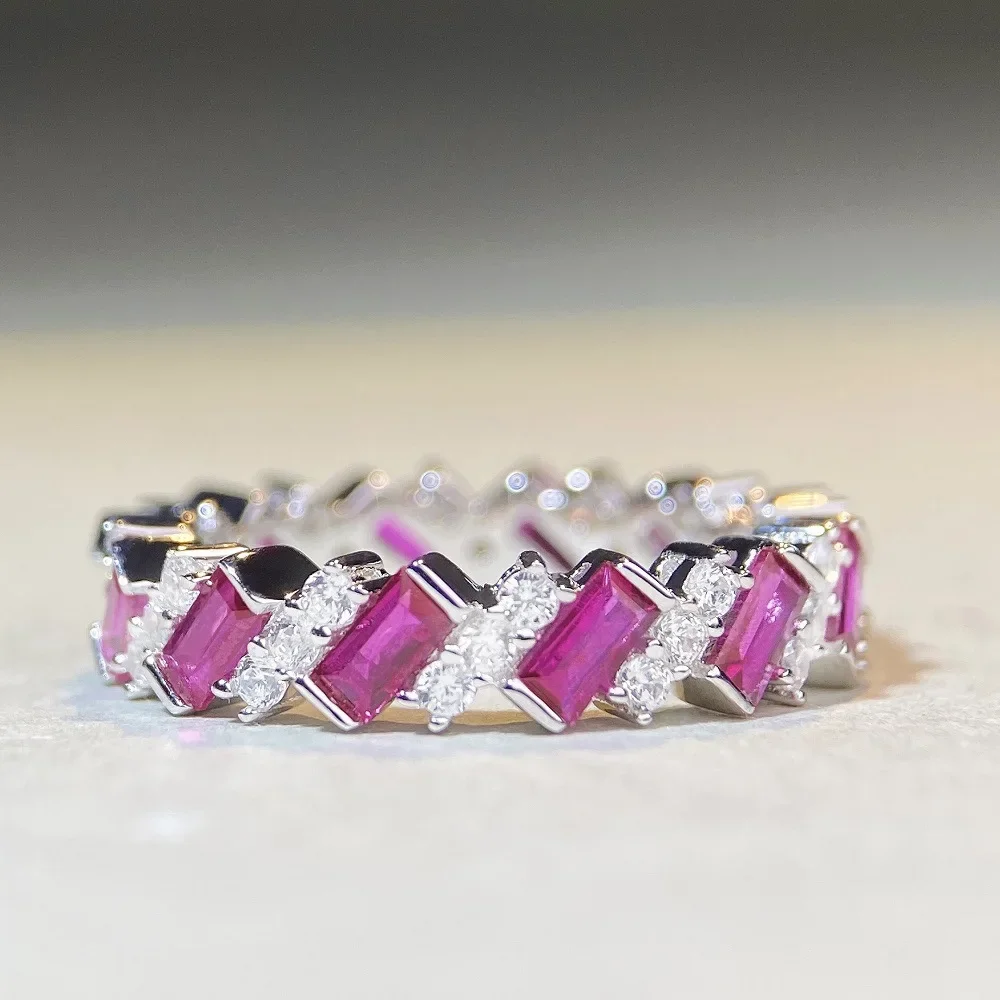 

Delicacy Роскошное женское кольцо с бриллиантом из белого золота из твердой платины PT950 Женское кольцо с бриллиантом изумрудной огранки