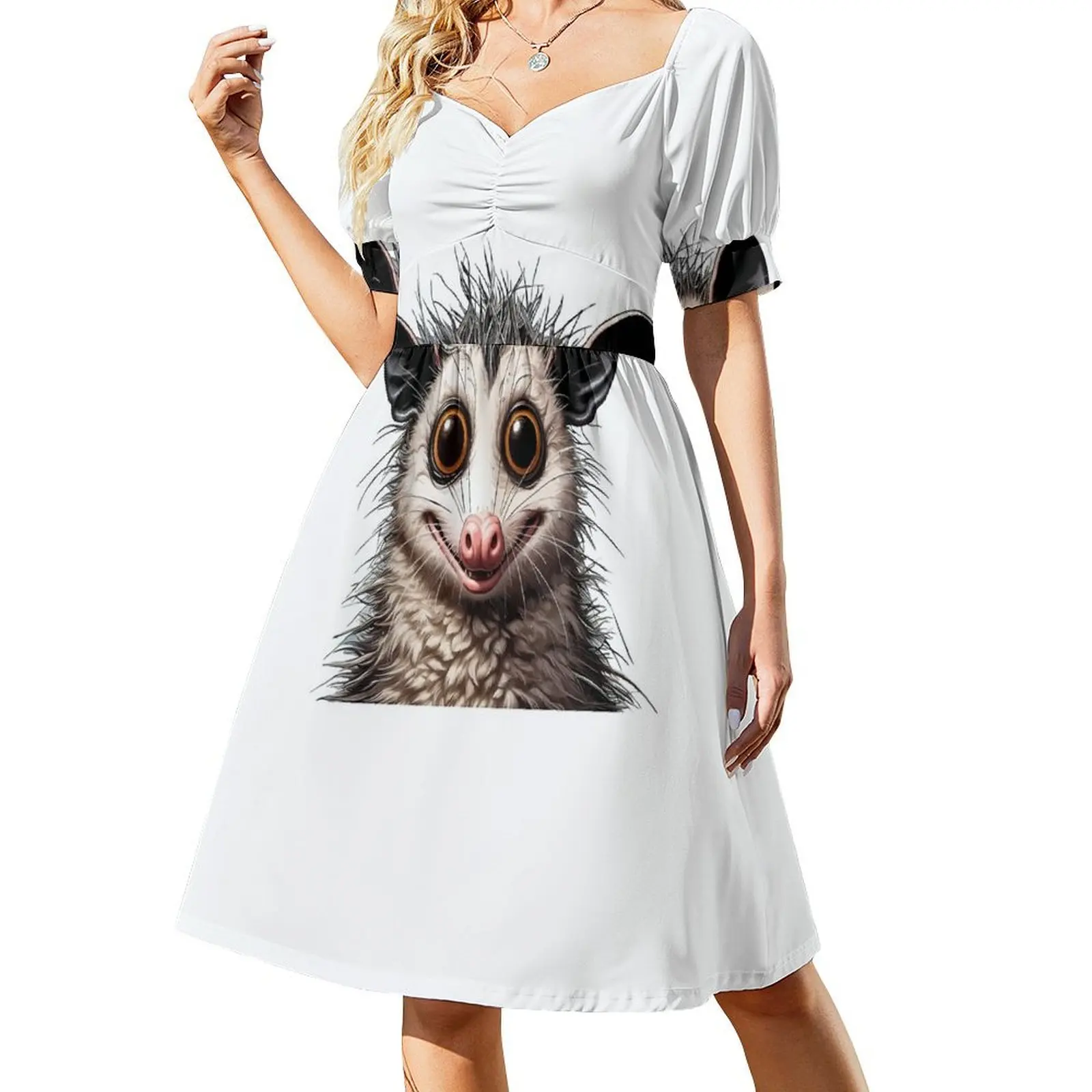 

Peek Opossum Short-Sleeved Dress Woman clothing Women's clothing elegant evening dresses for women 2025