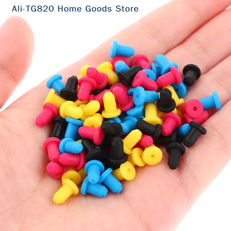 

[TG820]10pcs Random 4mm High elastic Refitting tool ink cartridge Fixed printer accessories rubber seal silicone plug