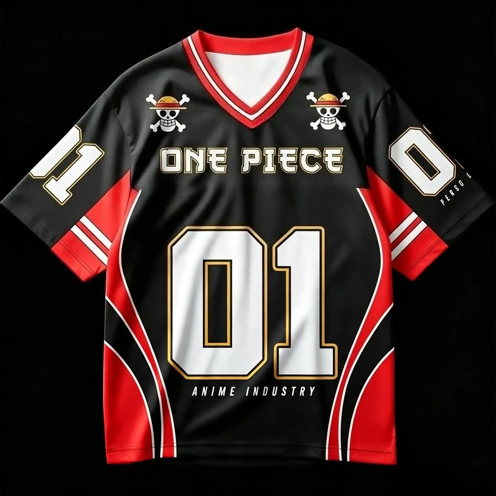 2026 Summer Children's One Piece Anime Jersey Camiseta Zoro Oversized Y2k Fashion Casual Sports T-Shirt For Men And Women Tops