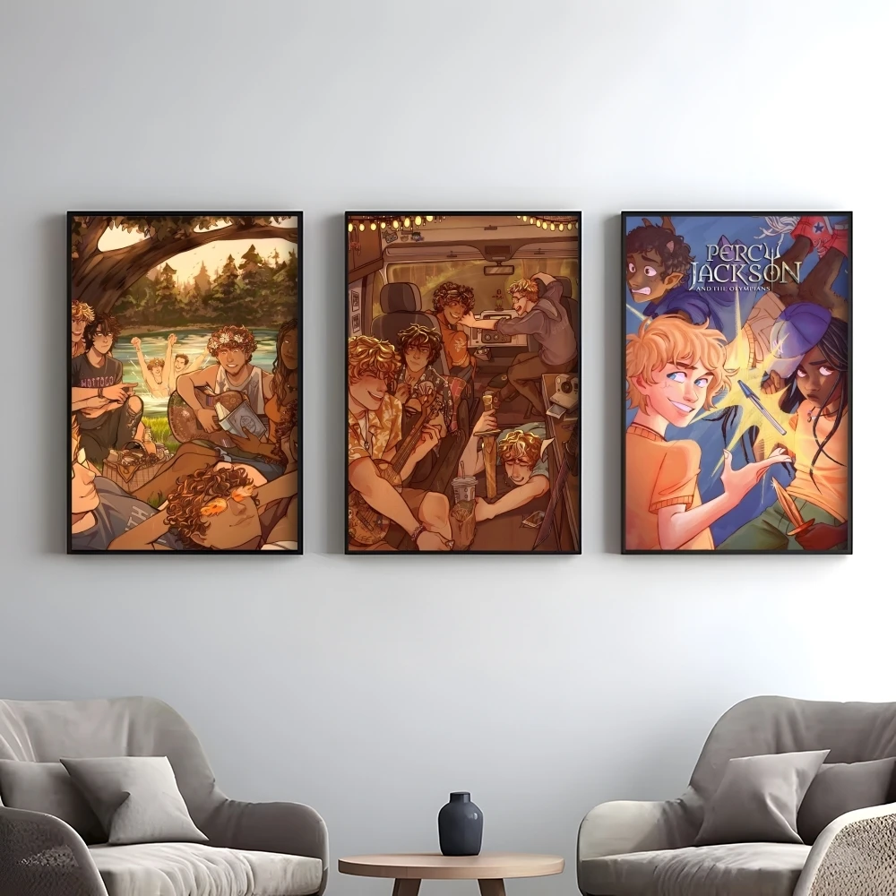 Novel P-Percy Jackson The Olympians Poster Elegant And Affordable Wall Art Stickers For Dormitory Living Room And Bedroom Spaces