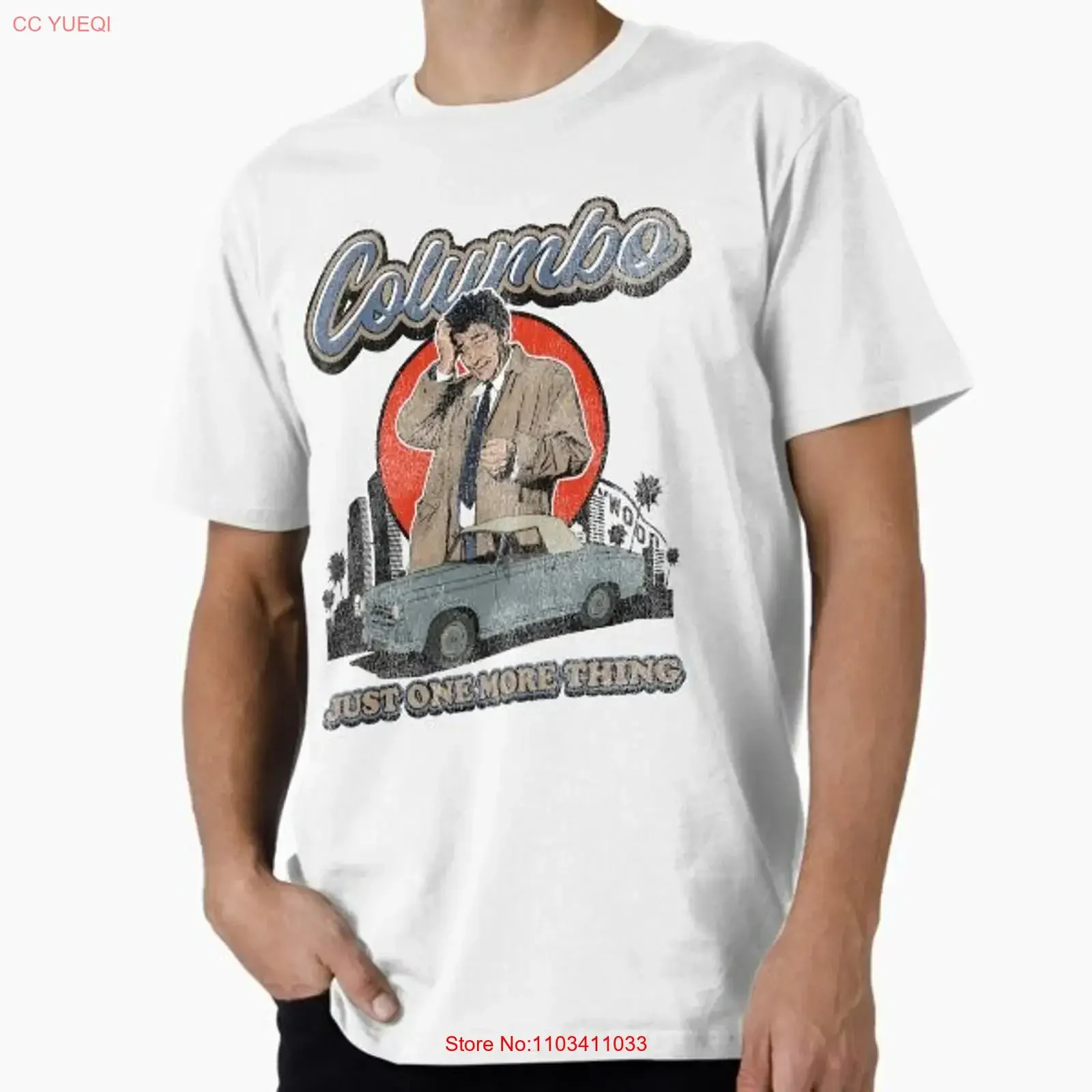 Camiseta masculina Columbo Detective Vintage desgastada, fabricada nos EUA, tamanhos S a 5XL, vintage, lavada, casual, streetwear, confortável, elegante.