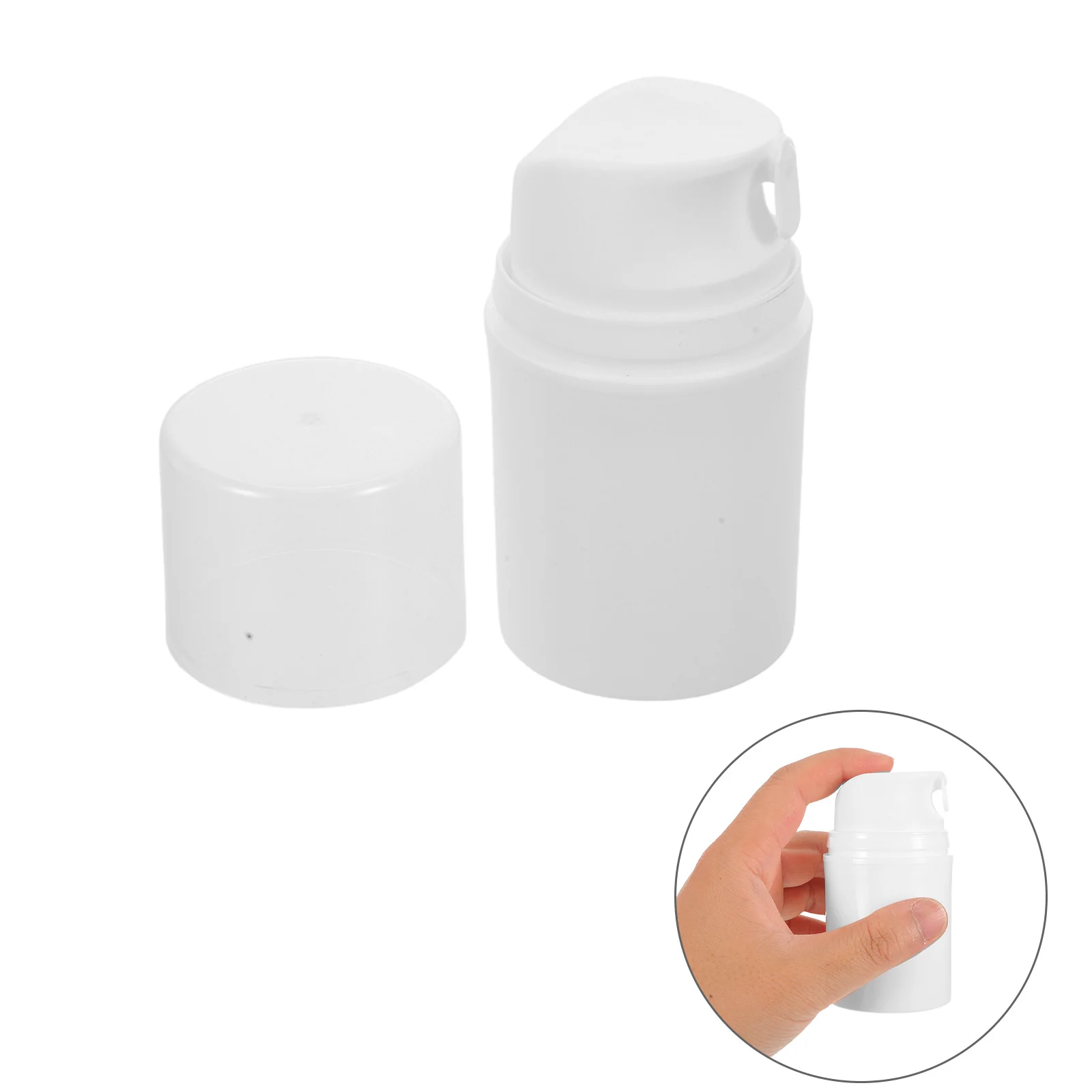 

10pcs 50Ml Refillable Airless Pump Bottles For Lotion Cream Face Wash Reusable Plastic Travel Jars Vacuum Dispenser