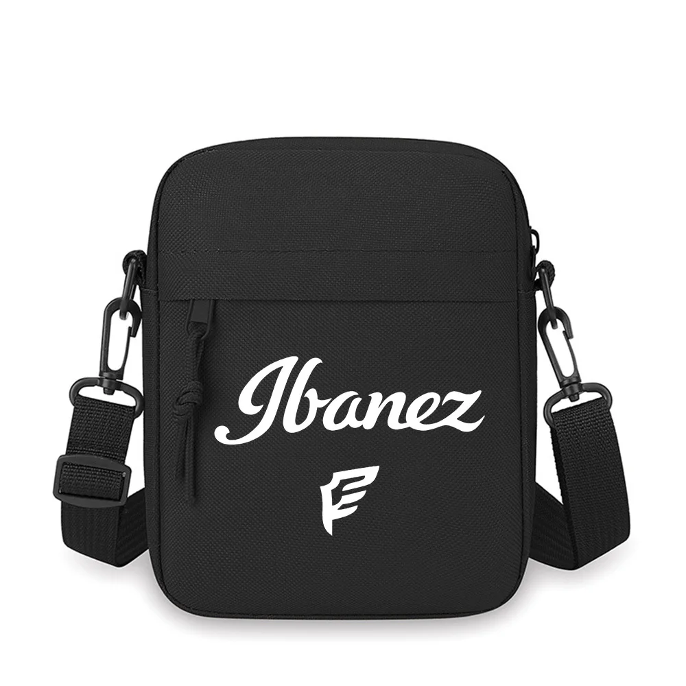 

Elegant Ibanez stylized font logo Men Crossbody Bag Single Shoulder Women Cartoon Anime Film Printing Design Unisex