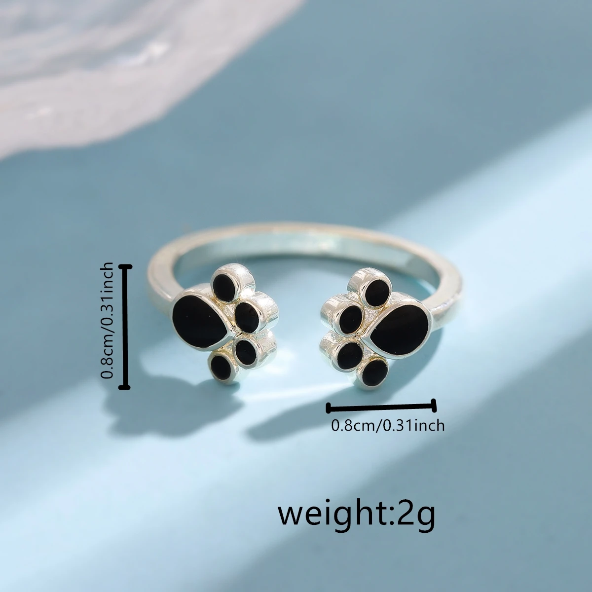 Women's Creative Cat Claw 925 Sterling Silver Opening Ring