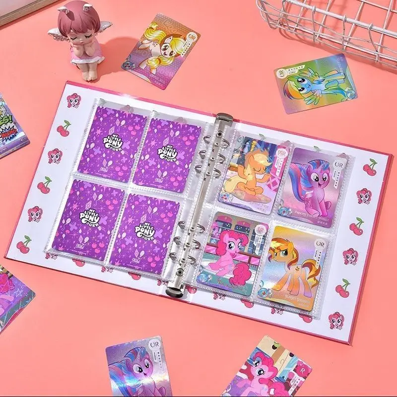 320 buah My Little Pony Twilight Sparkle Applejack kartu Album peta huruf Folder Binder Notebook koleksi permainan hadiah kartu mainan