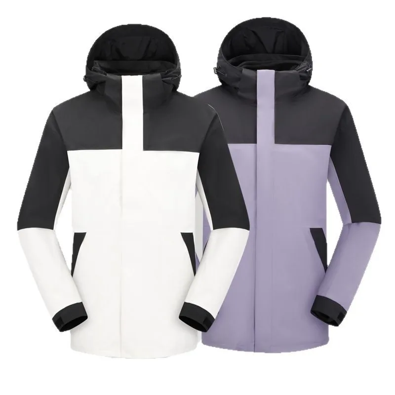 Tactical Outdoor Three-in-one Detachable Rubber-sealed Waterproof Jacket Set for Windproof and Warm Protection