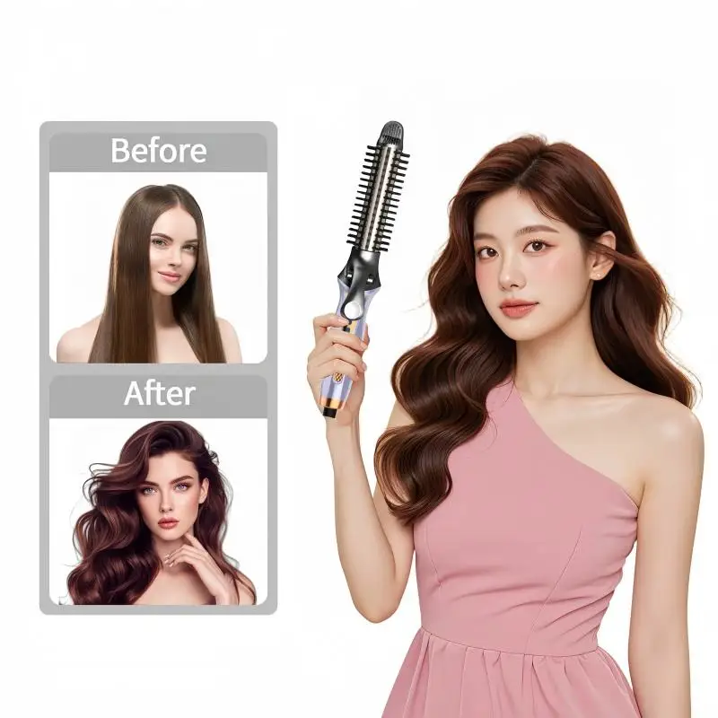 Straightener And Curler Combined Professional Electric Wavy Curling Iron, Women's Best‑Selling Long Tube Curling Iron